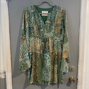 Anthropologie Floreat‎ Amelia Silk Kimono Sleeve Dress Size 0